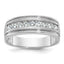 Men's Nine Stone Lab-Grown Diamond Ring in 14K White Gold (1/2 ct. tw.), Size 10 - Sophia Jewelers