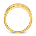 14k with White Rhodium Men's Polished Two-Row 3/4 Carat AA Quality Diamond Ring - Sophia Jewelers