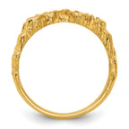 14k Mens Polished Nugget Textured Ring Mounting, Mounting Only - Sophia Jewelers