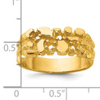 14k Mens Polished Nugget Textured Ring Mounting, Mounting Only - Sophia Jewelers