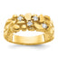 14k Men's Polished Nugget Texture 1/4 Carat AA Quality Diamond Ring - Sophia Jewelers