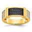 14k Mens 5/8 carat Black and White Diamond Complete Ring - Sophia Jewelers