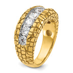 14k 2 carat Lab Grown Diamond VS+ F+ Complete Men's Nugget Ring - Sophia Jewelers