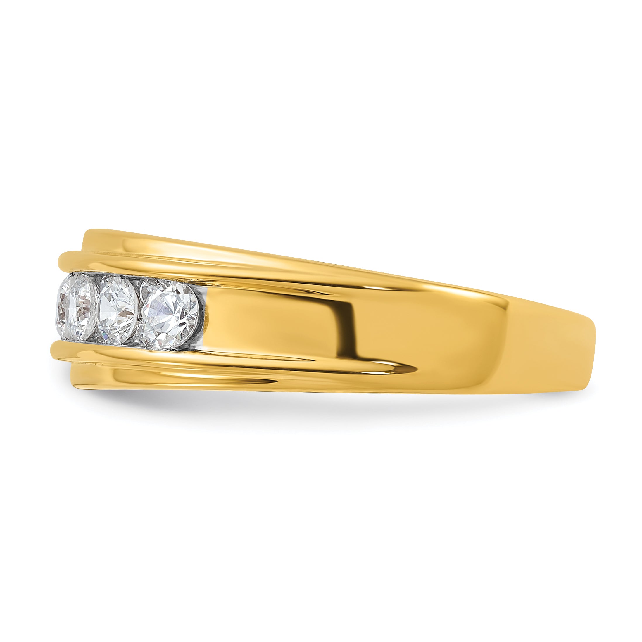 14k Men's Polished 7/8 Carat AA Quality Diamond Ring - Sophia Jewelers