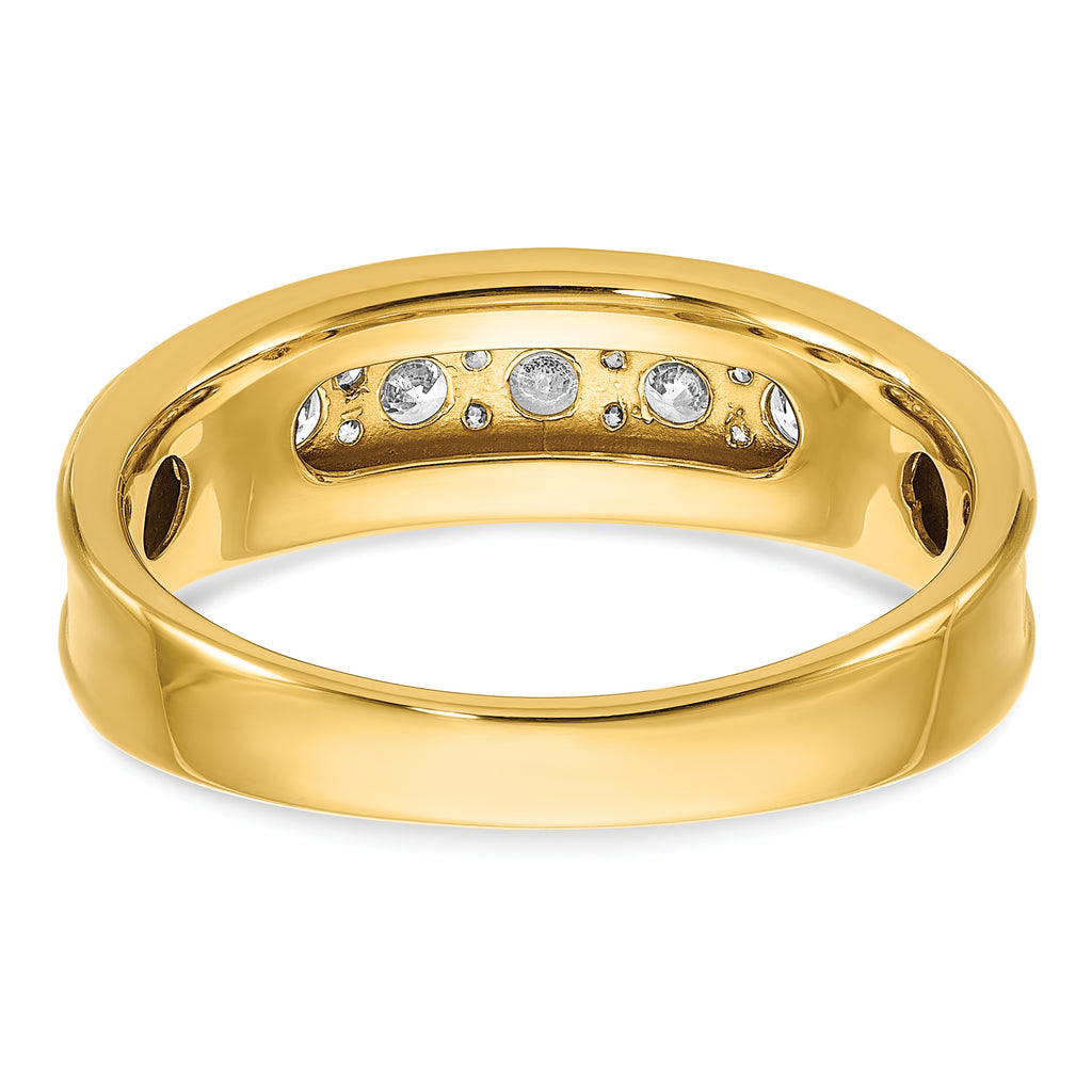 14k Polished Men's Ring Mounting, Mounting Only - Sophia Jewelers