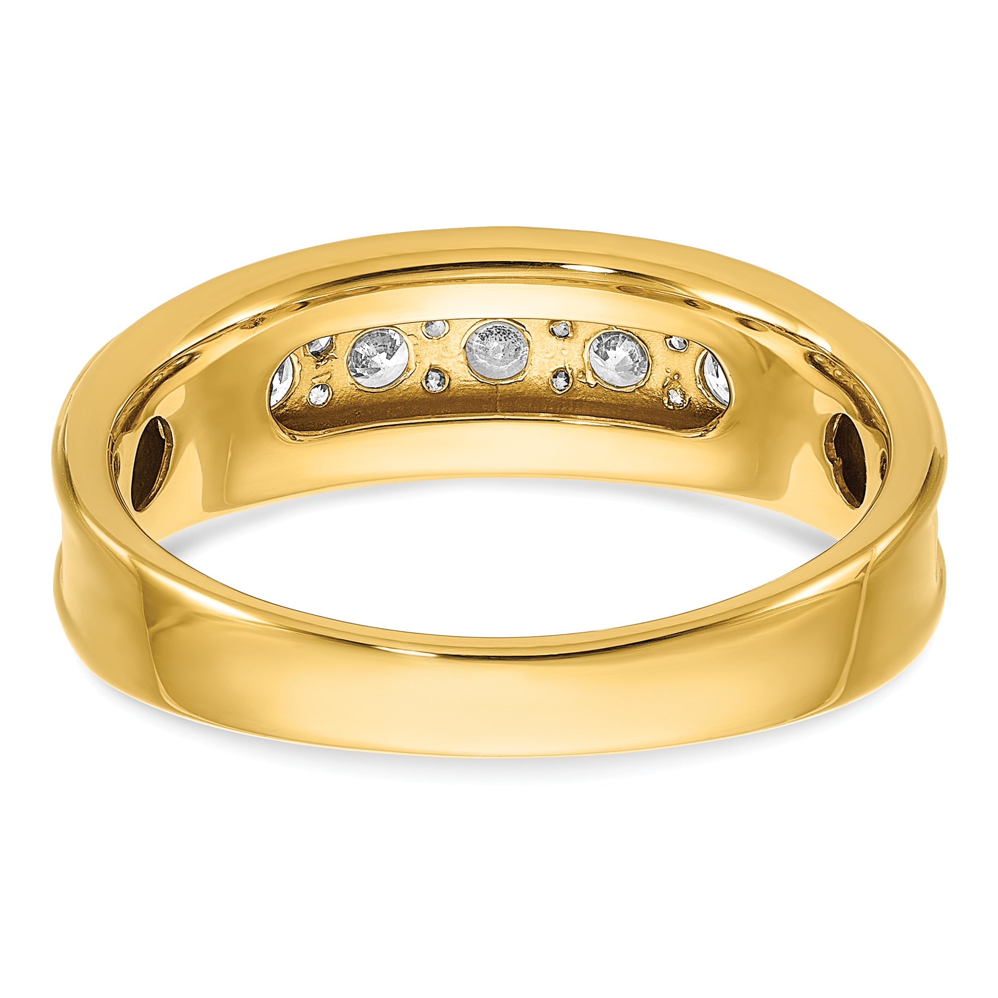 14k Men's Polished 7/8 Carat AA Quality Diamond Ring - Sophia Jewelers