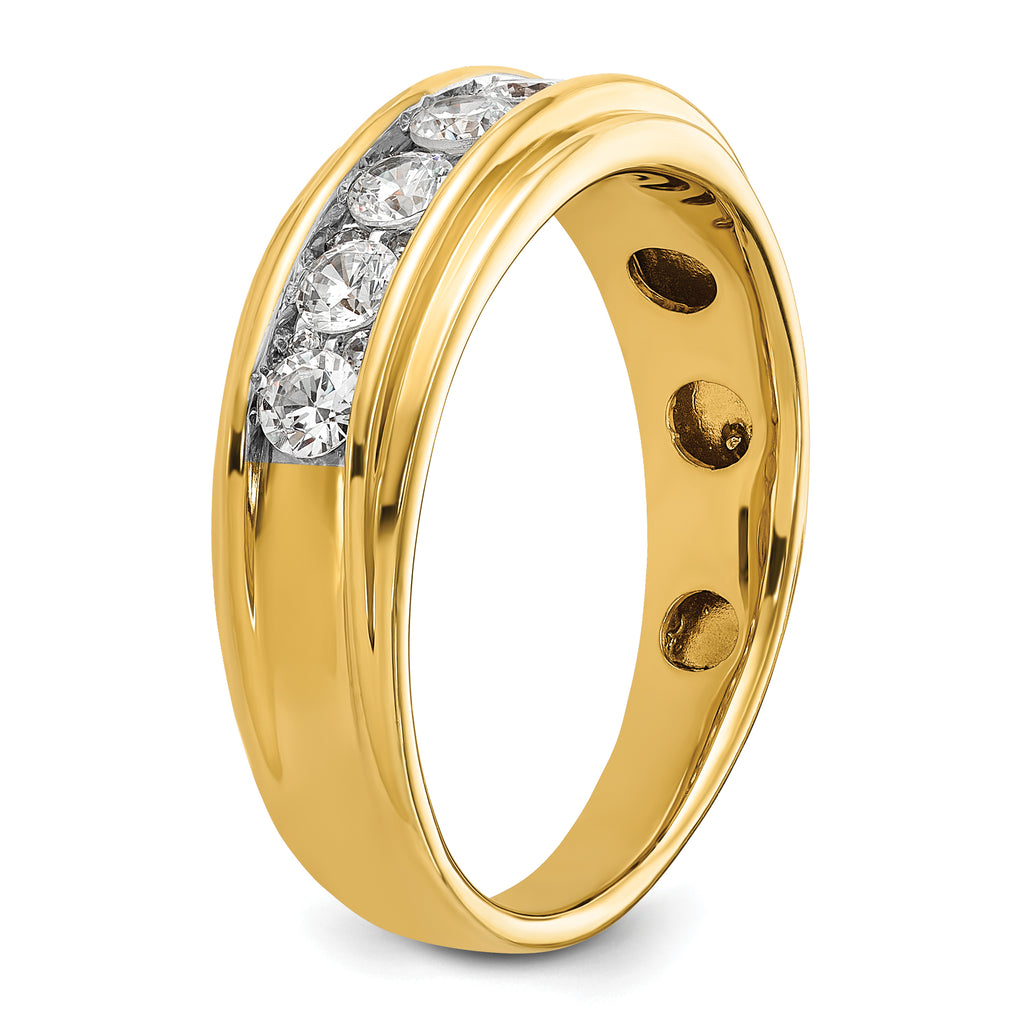 14k Polished Men's Ring Mounting, Mounting Only - Sophia Jewelers