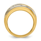 14k Mens Polished and Milgrain Ring Mounting, Mounting Only - Sophia Jewelers