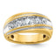 14k with White Rhodium 1 carat Lab Grown Diamond VS/SI+ G+ Complete Polished and Milgrain Men's Ring