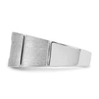 14k White Gold 5/8 carat Lab Grown Diamond VS/SI+ G+ Complete Polished and Satin Men's Ring