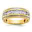 Men's Lab-Grown Diamond Ring in 14K White Gold, Polished and Milgrain (1 1/5 ct. tw.), Size 10 - Sophia Jewelers