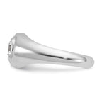 14k White Gold 1 carat Lab Grown Diamond VS/SI+ G+ Round Complete Men's Ring