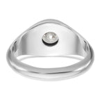 14k White Gold 1 carat Lab Grown Diamond VS/SI+ G+ Round Complete Men's Ring