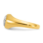 14k 1 carat Lab Grown Diamond VS/SI+ G+ Round Complete Men's Ring