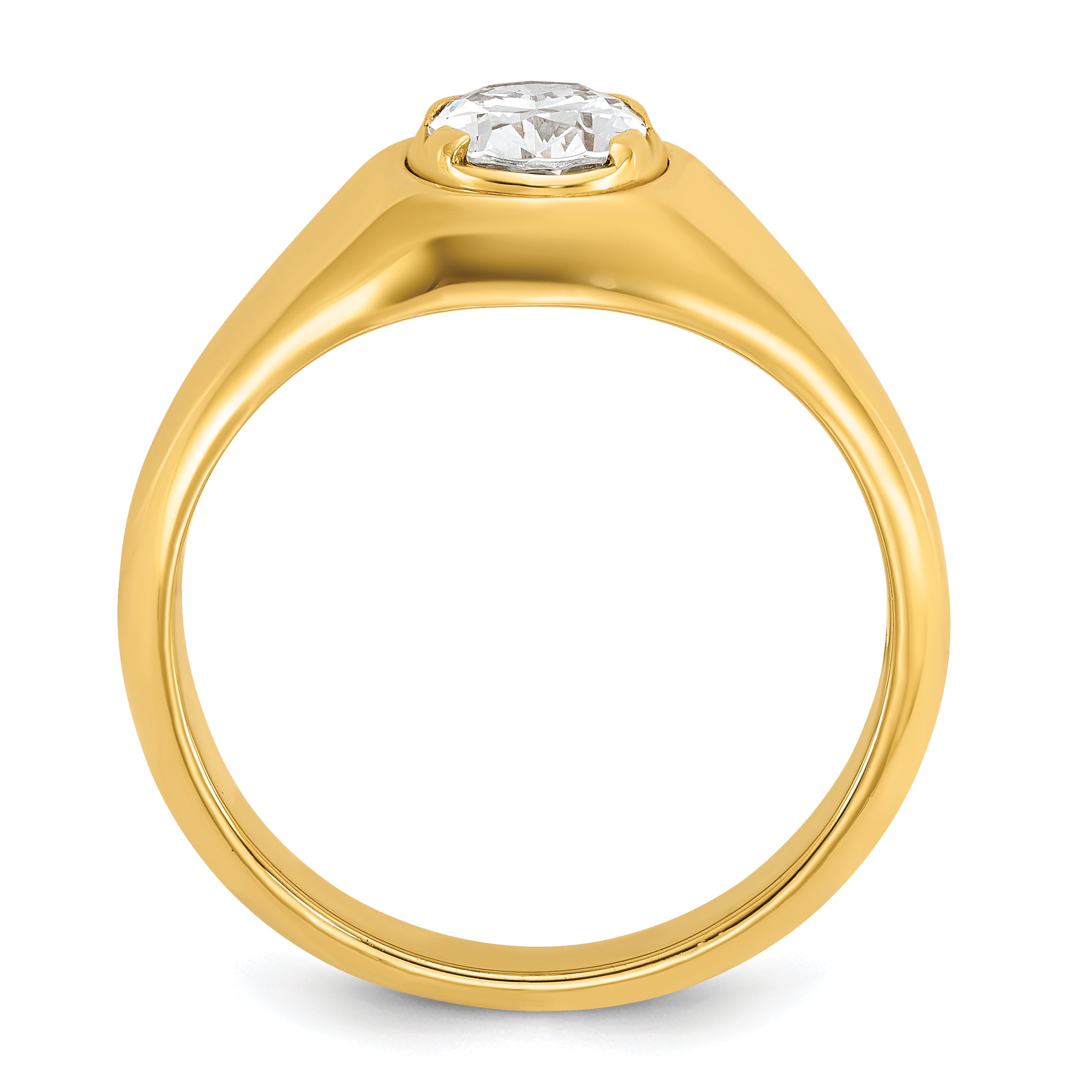14k 1 carat Lab Grown Diamond VS/SI+ G+ Oval Complete Men's Ring
