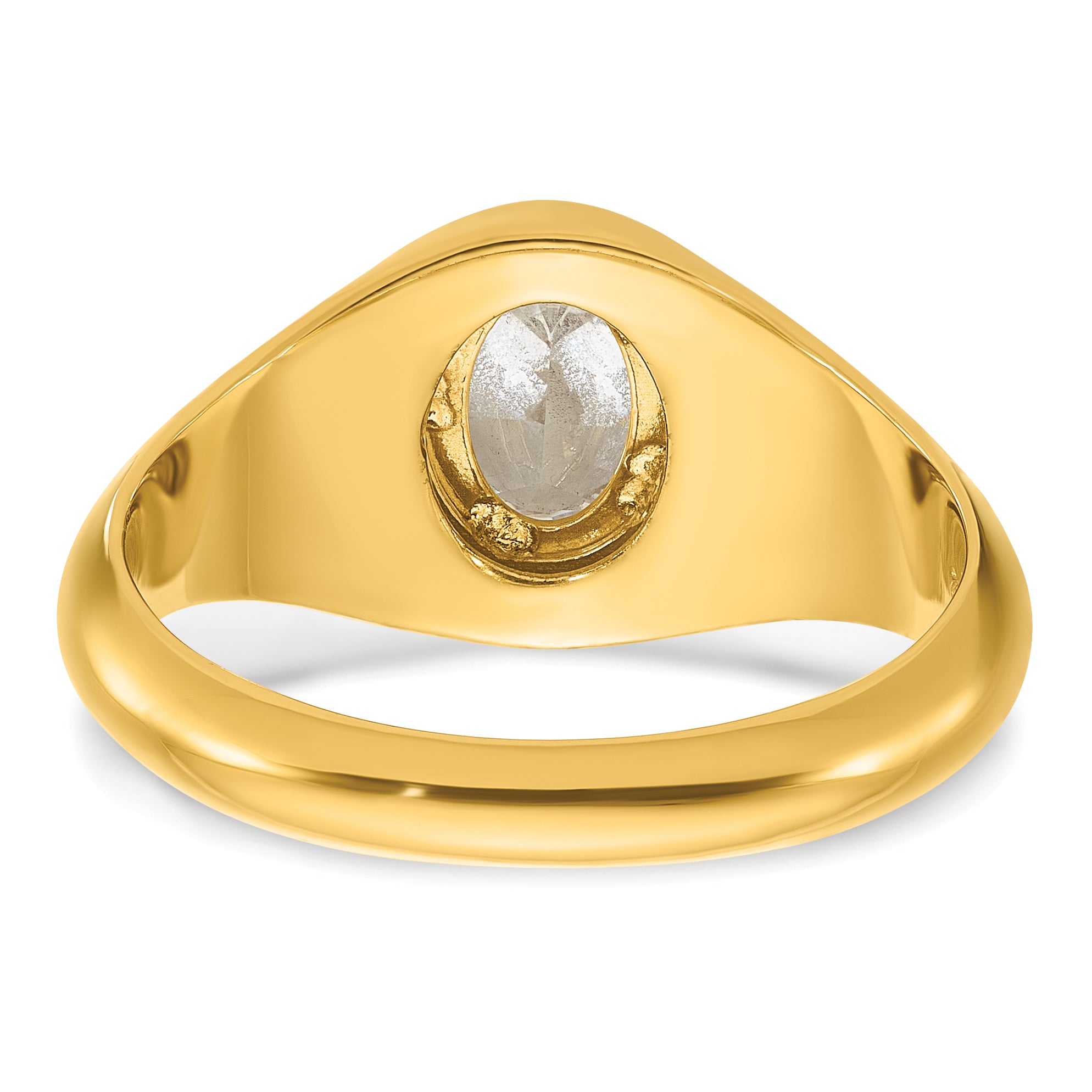 14k 1 carat Lab Grown Diamond VS/SI+ G+ Oval Complete Men's Ring