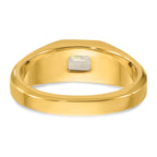 14k 1 carat Lab Grown Diamond VS/SI+ G+ Emerald Complete Polished Men's Ring