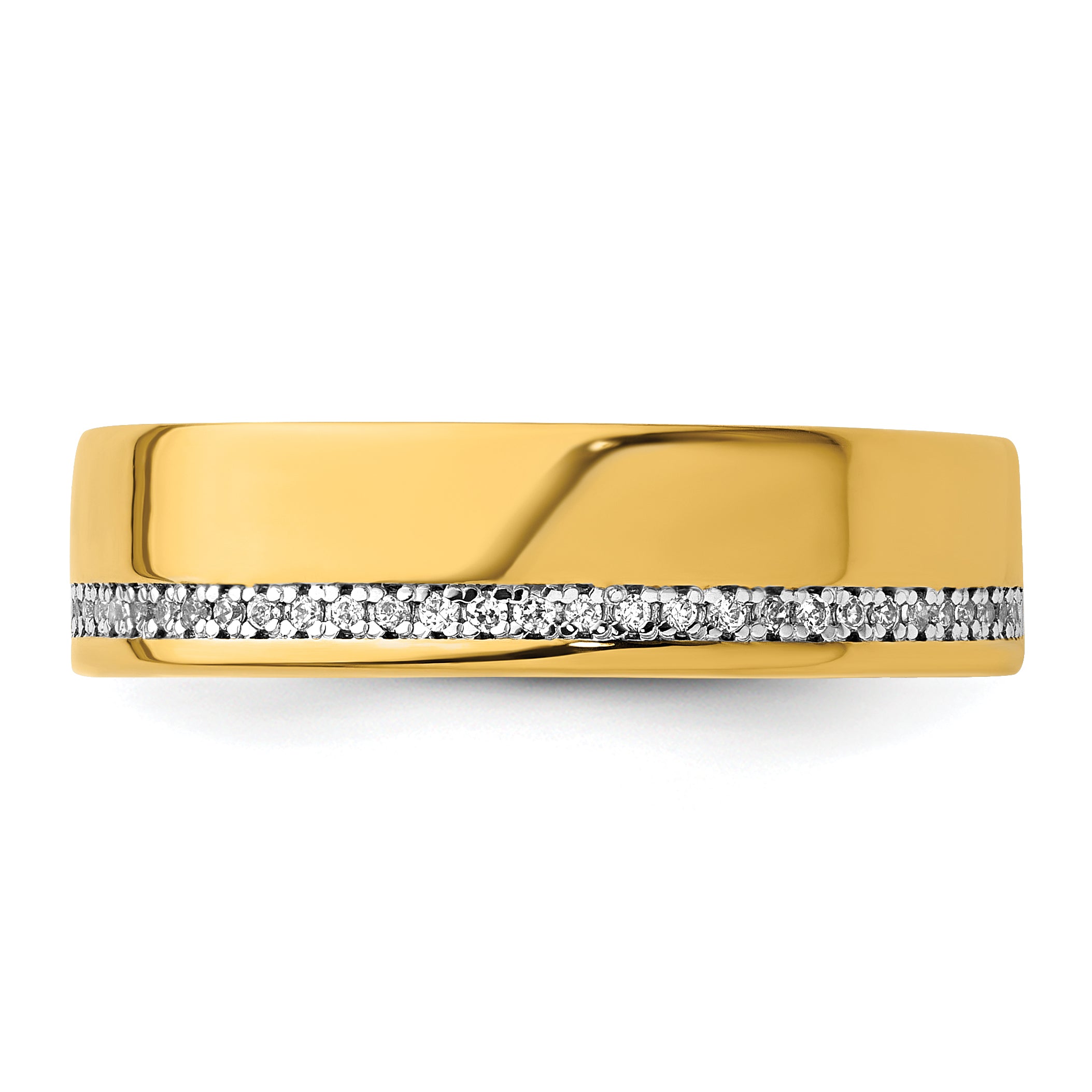 14k Polished 1/5 Carat AA Quality Diamond Row Ring - Sophia Jewelers