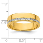 14k Polished 1/5 Carat AA Quality Diamond Row Ring - Sophia Jewelers