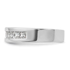 14k White Gold Men's Polished Square 11-Stone Ring Mounting, Mounting Only - Sophia Jewelers