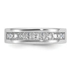 14k White Gold Men's Polished Square 11-Stone 1 Carat AA Quality Diamond Ring - Sophia Jewelers