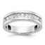 14k White Gold Men's Polished Square 11-Stone Ring Mounting, Mounting Only - Sophia Jewelers