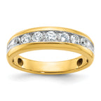 IBGoodman 14k with White Rhodium-Platedodium Men's Polished 1/2 Carat AA Quality Diamond Ring