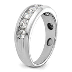 14k White Gold Men's Polished 1 Carat AA Quality Diamond Ring - Sophia Jewelers