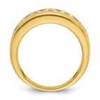 14k with White Rhodium Men's Polished 1 1/5 Carat AA Quality Diamond Ring