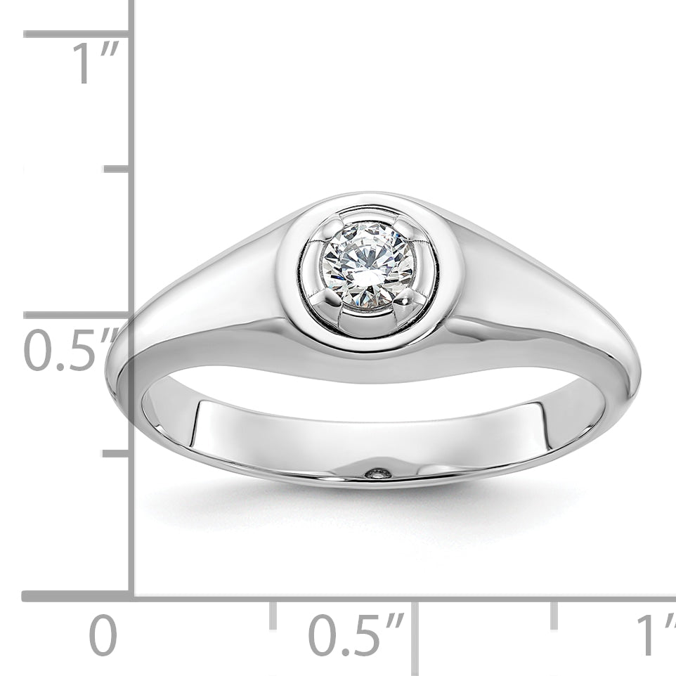 14k White Gold Men's Diamond Ring Mounting (No Stones Included)