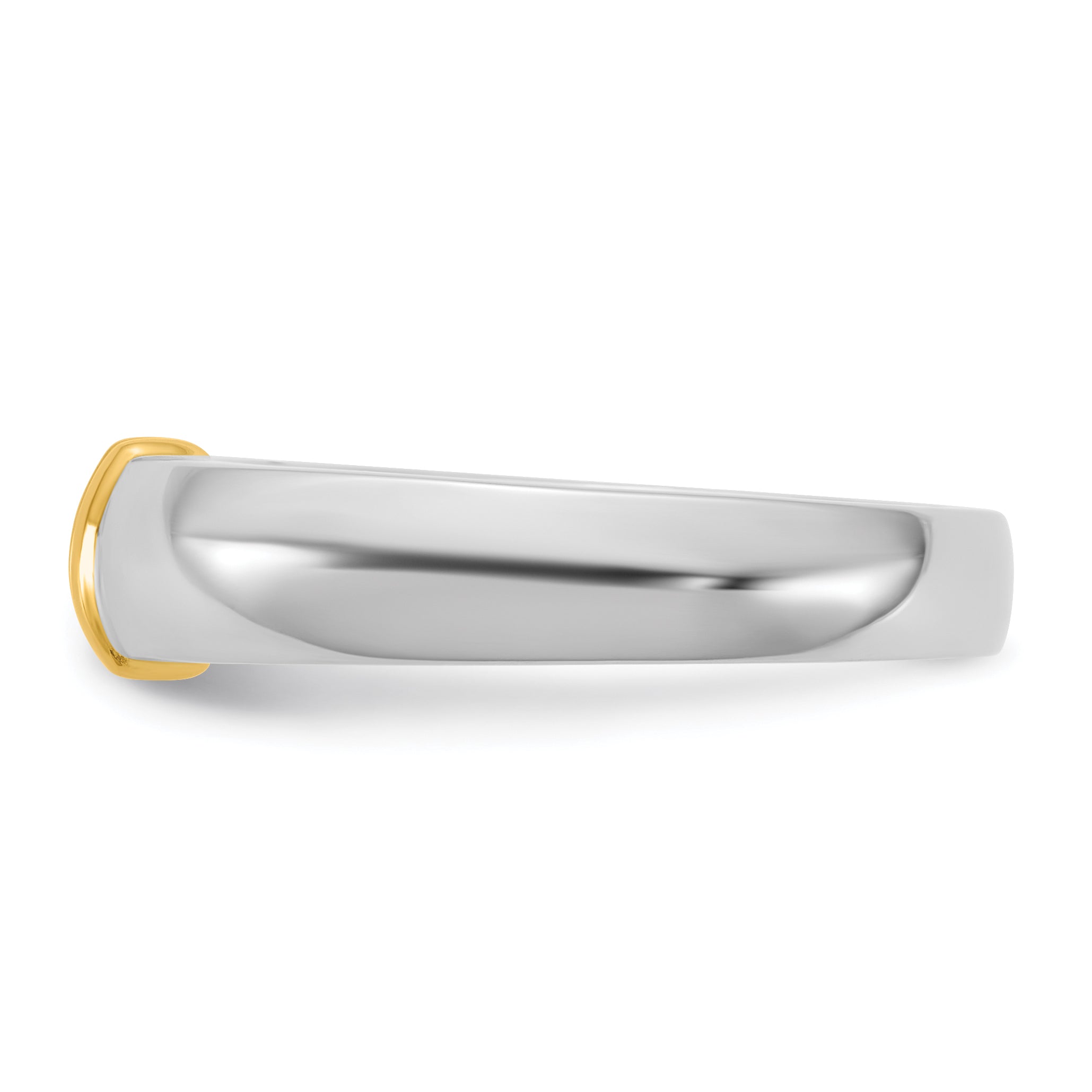 14k Two-Tone 1/2 carat Lab Grown Diamond VS/SI+ G+ Complete Men's Wedding Band Secondary image