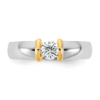 14k Two-tone 1/2 carat Mens Wedding Band - Sophia Jewelers