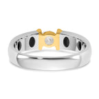 14k Two-Tone 1/2 carat Lab Grown Diamond VS/SI+ G+ Complete Men's Wedding Band - Sophia Jewelers