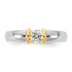 14k Two-tone 1/3 carat Ladies Wedding Band - Sophia Jewelers