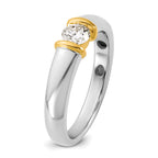 14k Two-tone 1/3 carat Ladies Wedding Band - Sophia Jewelers