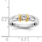 14k Two-tone 1/3 carat Ladies Wedding Band - Sophia Jewelers