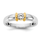 14k Two-tone 1/3 carat Ladies Wedding Band - Sophia Jewelers