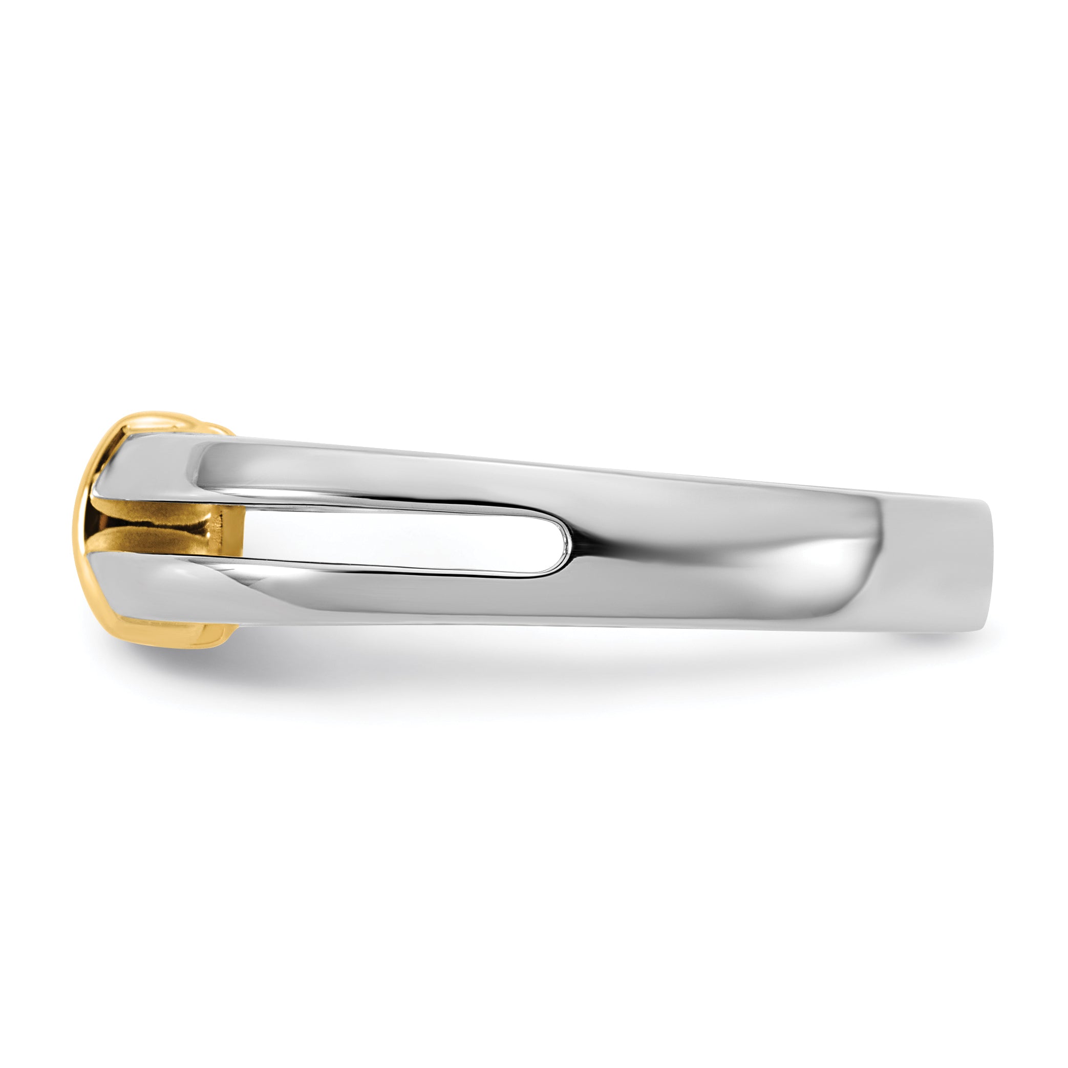 14k Two-Tone 1/2 carat Lab Grown Diamond VS/SI+ G+ Complete Men's Wedding Band Secondary image