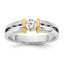14k Two-tone 1/2 carat Mens Wedding Band - Sophia Jewelers