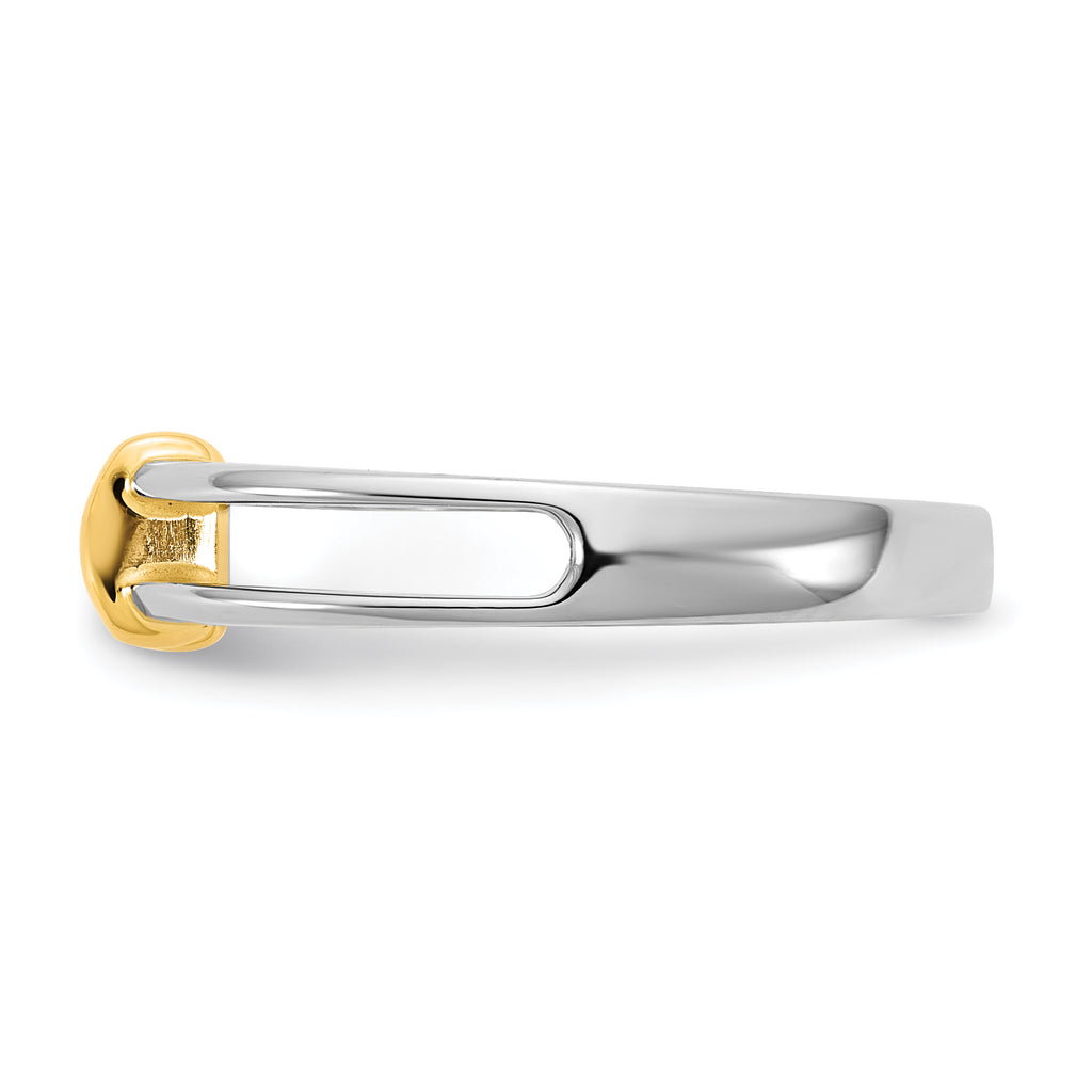 14k Two-tone 1/3 carat Ladies Wedding Band - Sophia Jewelers