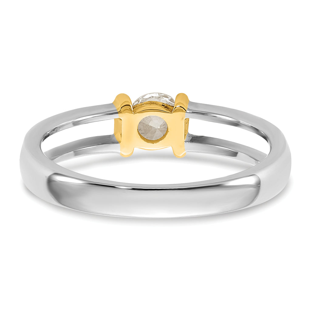 14k Two-tone 1/3 carat Ladies Wedding Band - Sophia Jewelers