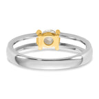 14k Two-tone 1/3 carat Ladies Wedding Band - Sophia Jewelers