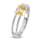 14k Two-tone 1/3 carat Ladies Wedding Band - Sophia Jewelers