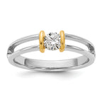 14k Two-tone 1/3 carat Ladies Wedding Band - Sophia Jewelers