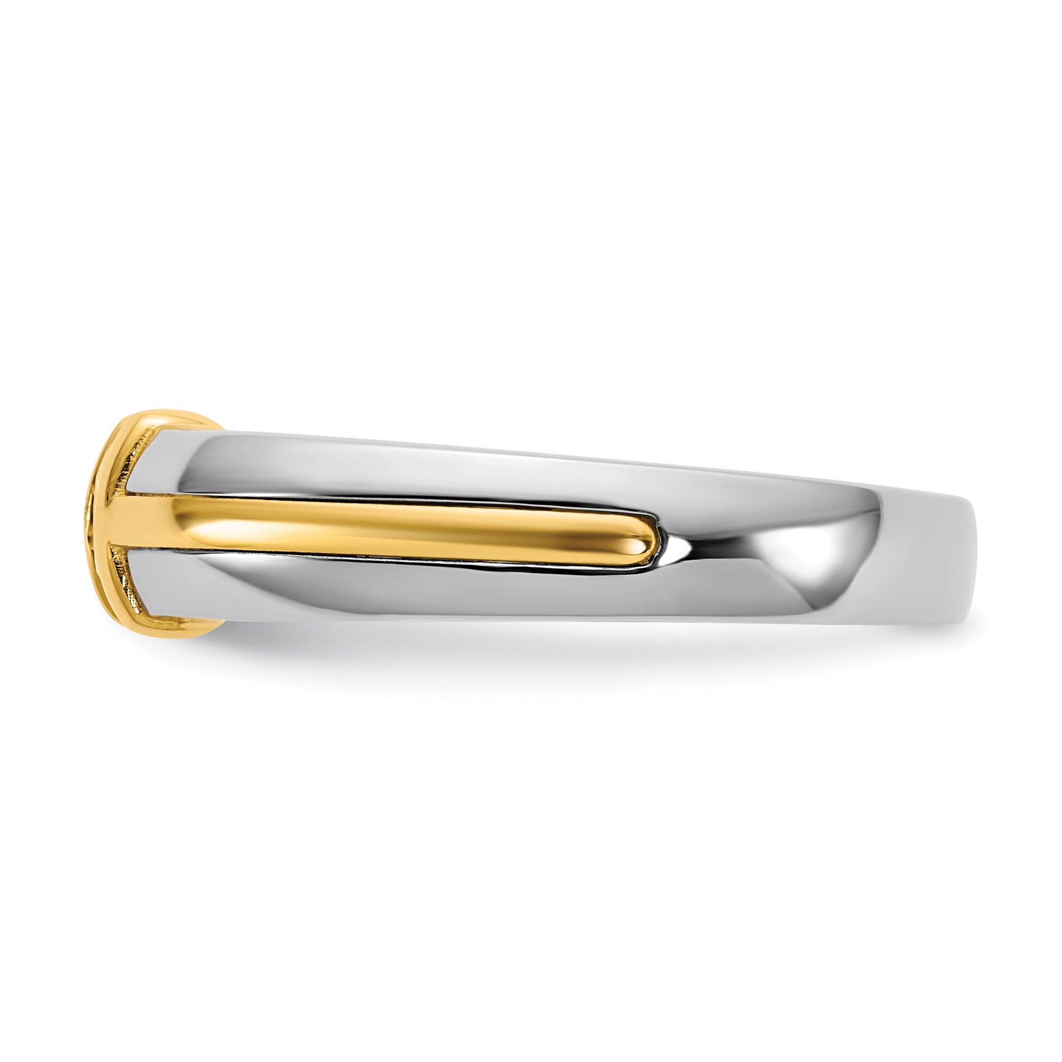 14k Two-tone 1/2 carat Mens Wedding Band - Sophia Jewelers