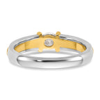 14k Two-Tone 1/3 carat Lab Grown Diamond VS/SI+ G+ Complete Ladies Wedding Band - Sophia Jewelers