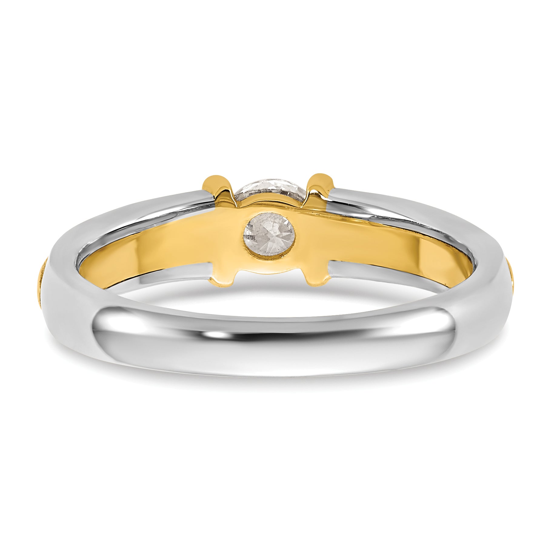 14k Two-tone 1/3 carat Ladies Wedding Band - Sophia Jewelers