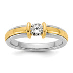 14k Two-tone 1/3 carat Ladies Wedding Band - Sophia Jewelers