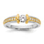 14k Two-Tone Ladies Wedding Band Mounting, Mounting Only - Sophia Jewelers