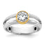 14k Two-Tone Men's Wedding Band Mounting, Mounting Only - Sophia Jewelers